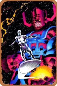 Tin Wall Decor picturing Galactus with the Silver Surfer