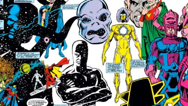 Montage of Marvel comics cosmic entities