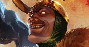 Marvel's scheming Loki with a mischievous grin. 