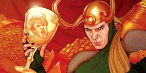 Loki from Marvel's Agent of Asgard - Loki holds a golden chalice. 