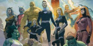 Marvel's expanded Fantastic Four with Franklin and Valeria Richards and additional super heroes. 