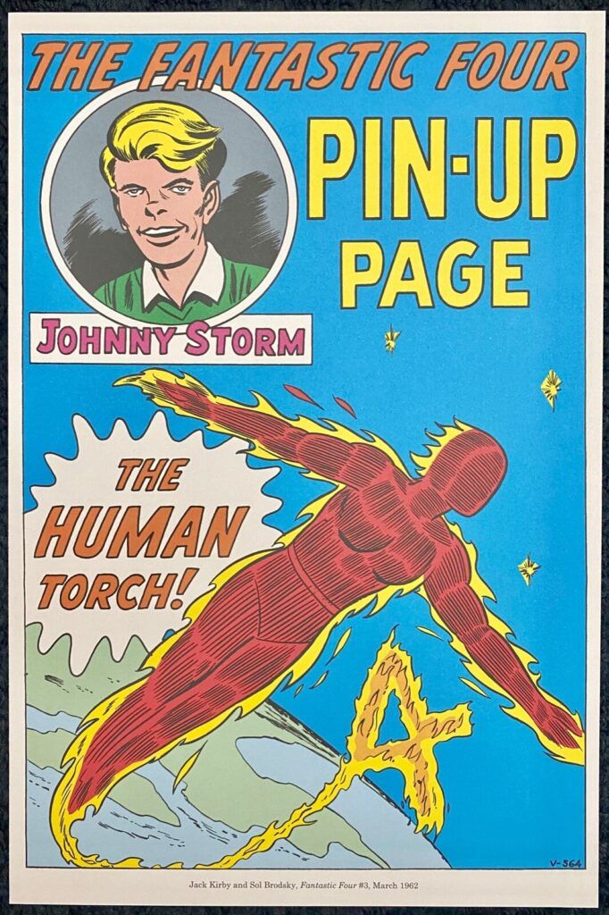 Marvel Comics - Johnny Storm/Human Torch pin up page. 