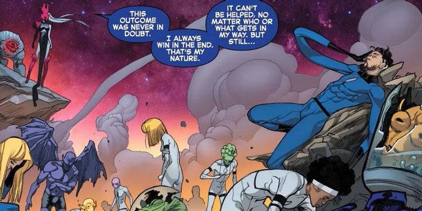 The Griever battles the Fantastic Four and their extended family